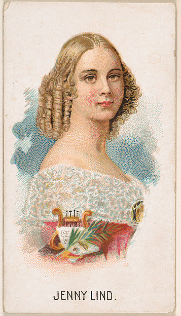 :Jenny Lind from Leaders series issued by Kinney Bros. 1888-16x12"(A3) Poster
