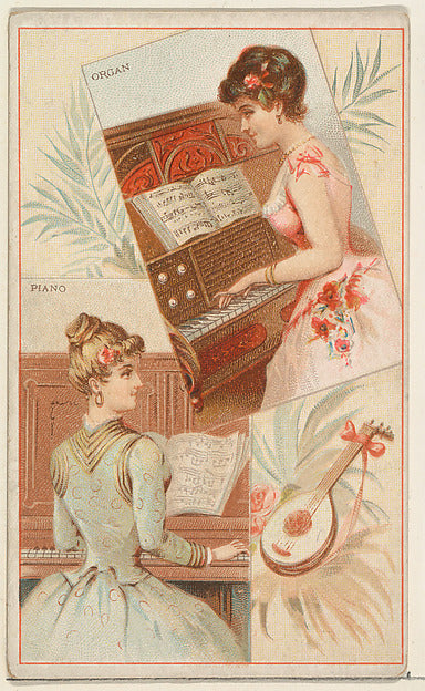 :Piano and Organ from the Musical Instruments series issued -16x12"(A3) Poster