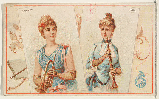 :Cornet and Oboe from the Musical Instruments series issued -16x12"(A3) Poster