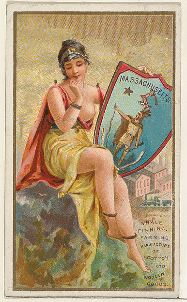 :Massachusetts from the Industries of States series issued b-16x12"(A3) Poster