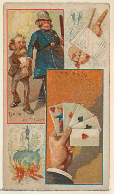 :Leading the German / A Pot Boiler from the Jokes series iss-16x12"(A3) Poster