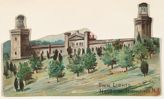 :Twin Lights Navesink Highlands New Jersey from the Lighthou-16x12"(A3) Poster