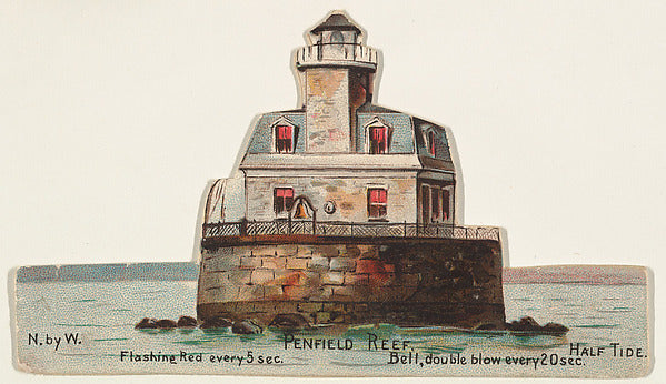 :Penfield Reef from the Lighthouses series issued by Duke So-16x12"(A3) Poster