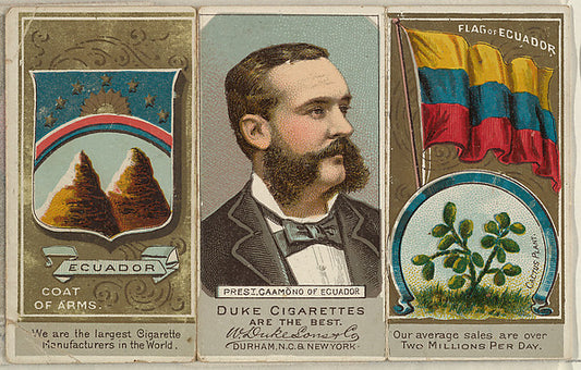 :President Caamano of Ecuador from the Rulers Flags and Coat-16x12"(A3) Poster