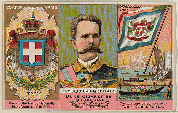 :Humbert I King of Italy from the Rulers Flags and Coats of -16x12"(A3) Poster