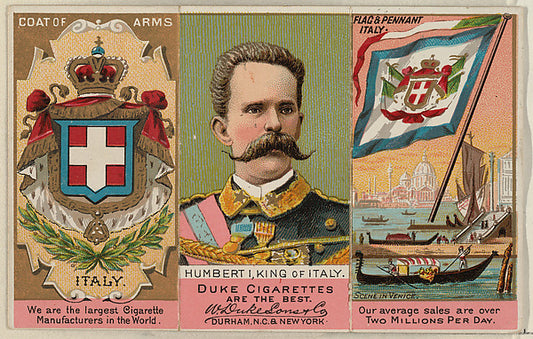 :Humbert I King of Italy from the Rulers Flags and Coats of -16x12"(A3) Poster