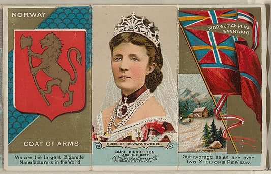 :Queen of Norway and Sweden from the Rulers Flags and Coats -16x12"(A3) Poster