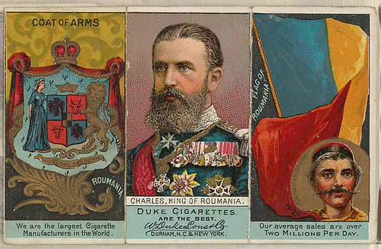 :Charles King of Romania from the Rulers Flags and Coats of -16x12"(A3) Poster