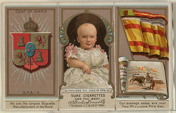 :Alphonse XIII King of Spain from the Rulers Flags and Coats-16x12"(A3) Poster