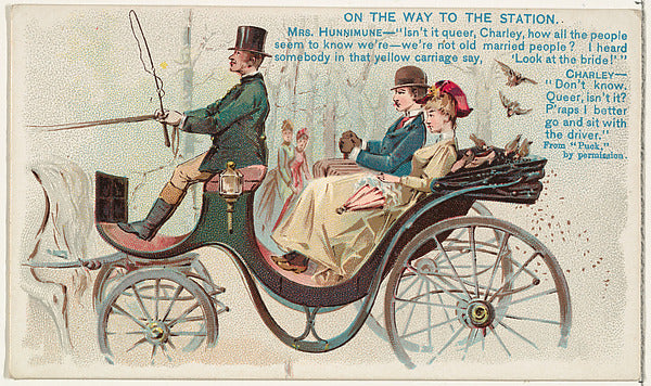 :On the Way to the Station from the Snapshots from "Puck" se-16x12"(A3) Poster