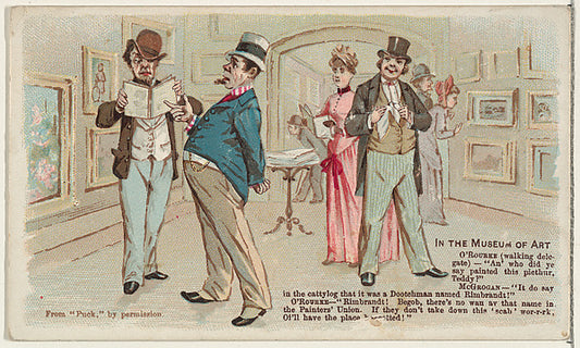 :In the Museum of Art from the Snapshots from "Puck" series -16x12"(A3) Poster