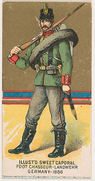 :Foot Chasseur Landwehr Germany 1886 from the Military Serie-16x12"(A3) Poster