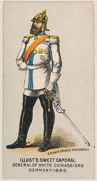 :General White Cuirassiers Germany 1886 from the Military Se-16x12"(A3) Poster