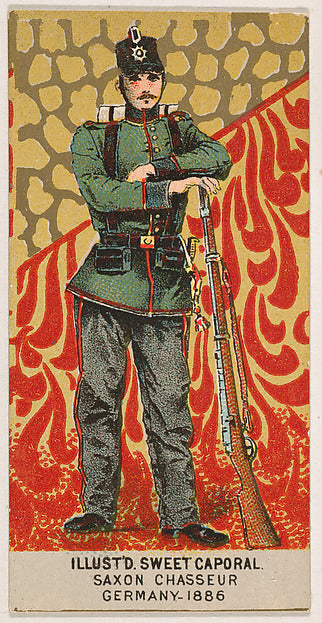 :Saxon Chasseur Germany 1886 from the Military Series issued-16x12"(A3) Poster
