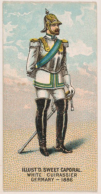 :White Cuirassier Germany 1886 from the Military Series issu-16x12"(A3) Poster