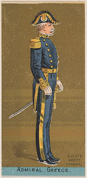 :Admiral Greece from the Military Series issued by Kinney To-16x12"(A3) Poster