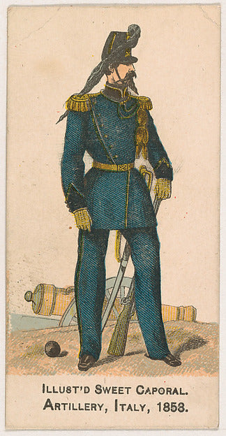 :Artillery Italy 1883 from the Military Series issued by Kin-16x12"(A3) Poster