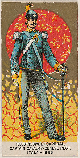 :Captain Cavalry Geneve Regiment Italy 1886 from the Militar-16x12"(A3) Poster