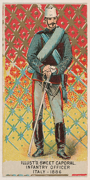 :Infantry Officer Italy 1886 from the Military Series issued-16x12"(A3) Poster