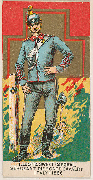 :Sergeant Piemonte Cavalry Italy 1886 from the Military Seri-16x12"(A3) Poster