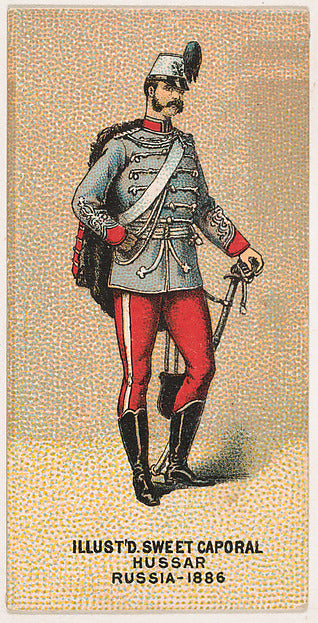 :Hussar Russia 1886 from the Military Series issued by Kinne-16x12"(A3) Poster