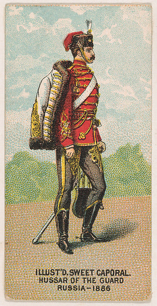 :Hussar of the Guard Russia 1886 from the Military Series is-16x12"(A3) Poster