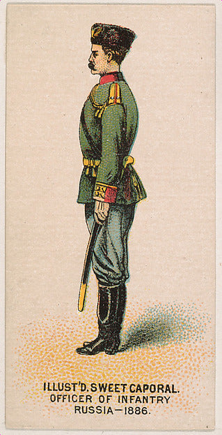 :Officer of Infantry Russia 1886 from the Military Series is-16x12"(A3) Poster