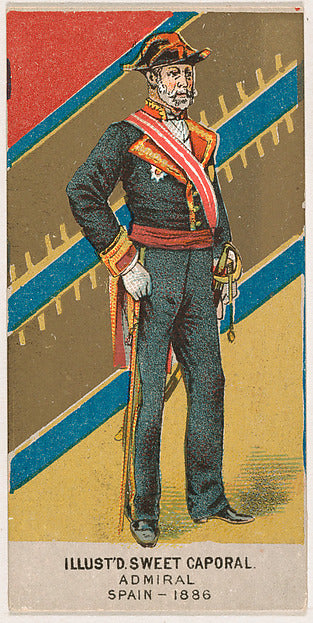 :Admiral Spain 1886 from the Military Series issued by Kinne-16x12"(A3) Poster