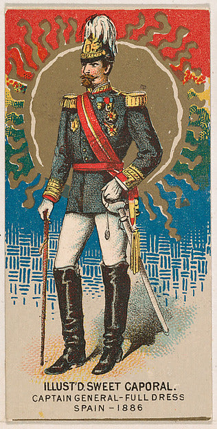 :Full Dress Captain General Spain 1886 from the Military Ser-16x12"(A3) Poster