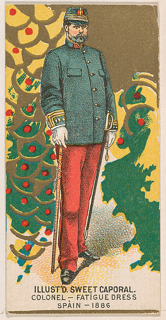 :Fatigue Dress Colonel Spain 1886 from the Military Series i-16x12"(A3) Poster