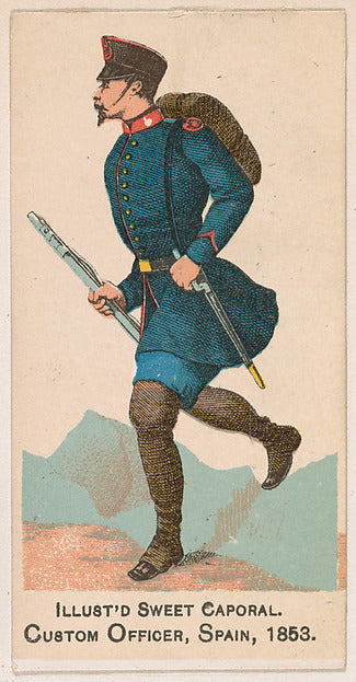 :Custom Officer Spain 1853 from the Military Series issued b-16x12"(A3) Poster