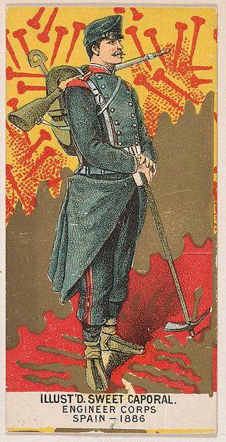 :Engineer Corps Spain 1886 from the Military Series issued b-16x12"(A3) Poster