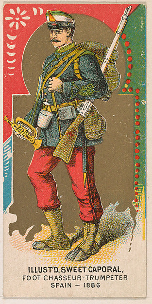 :Foot Chasseur Trumpeter Spain 1886 from the Military Series-16x12"(A3) Poster