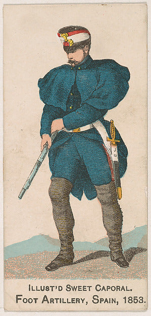 :Foot Artillery Spain 1853 from the Military Series issued b-16x12"(A3) Poster