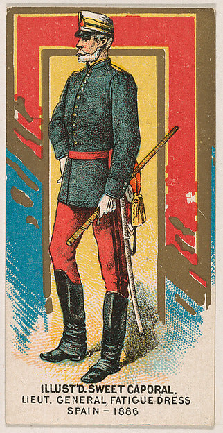 :Fatigue General Lieutenant General Spain 1886 from the Mili-16x12"(A3) Poster
