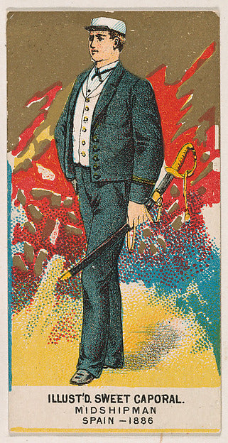 :Midshipman Spain 1886 from the Military Series issued by Ki-16x12"(A3) Poster