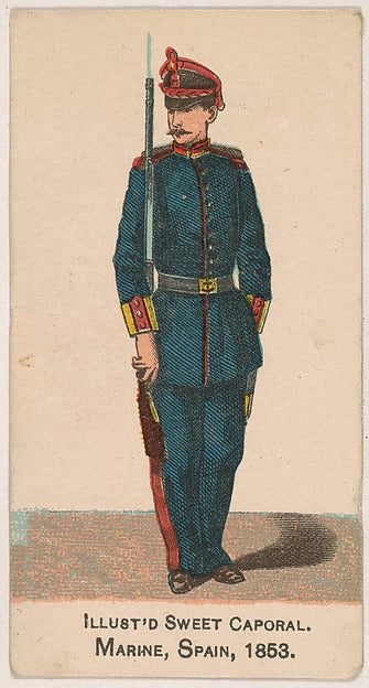 :Marine Spain 1853 from the Military Series issued by Kinney-16x12