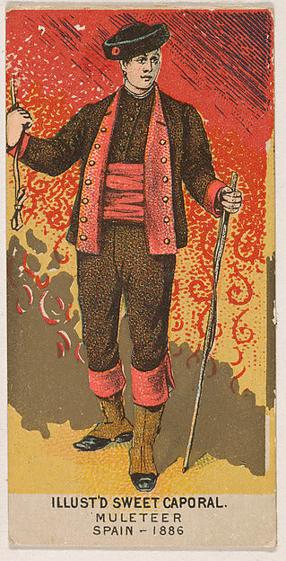 :Muleteer Spain 1886 from the Military Series issued by Kinn-16x12"(A3) Poster