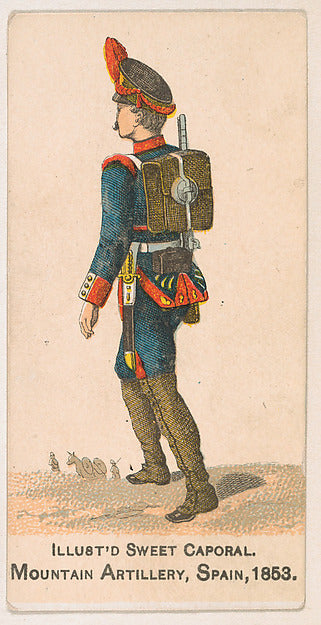 :Mountain Artillery Spain 1853 from the Military Series issu-16x12