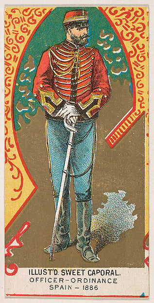 :Officer Ordinance Spain 1886 from the Military Series issue-16x12"(A3) Poster