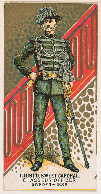 :Chasseur Officer Sweden 1886 from the Military Series issue-16x12"(A3) Poster