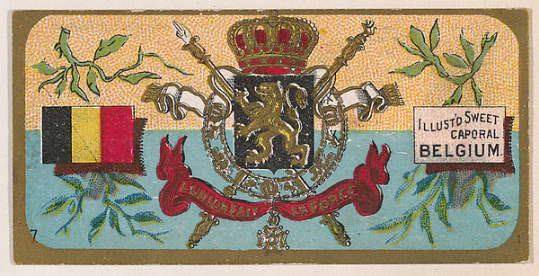 :Coat of Arms Belgium from the Military Series issued by Kin-16x12"(A3) Poster