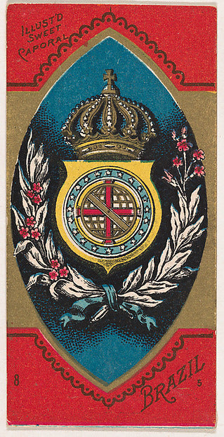 :Coat of Arms Brazil from the Military Series issued by Kinn-16x12"(A3) Poster