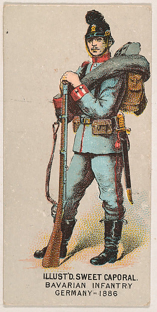 :Bavarian Infantry Germany 1886 from the Military Series iss-16x12"(A3) Poster