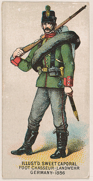 :Foot Chassseur Landwehr Germany 1886 from the Military Seri-16x12"(A3) Poster