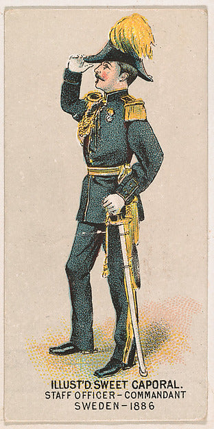 :Staff Officer Commandant Sweden 1886 from the Military Seri-16x12"(A3) Poster