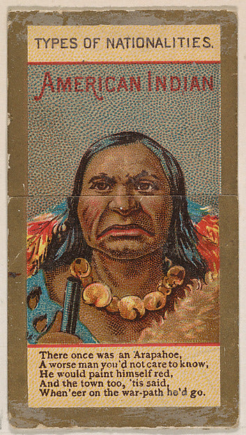 :American Indian from Types of Nationalities issued by Kinne-16x12"(A3) Poster