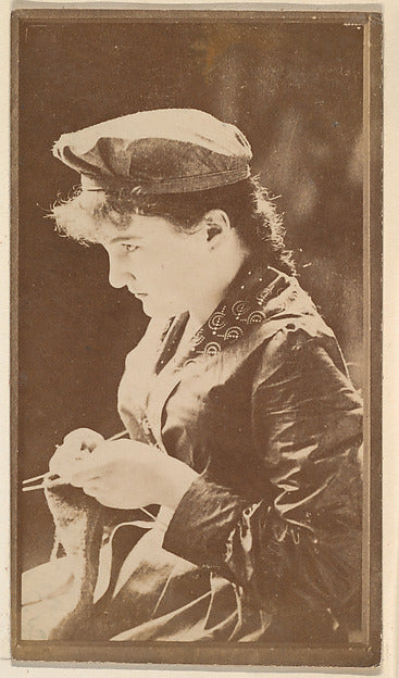 :[Actress with hat knitting] from the Actors and Actresses s-16x12"(A3) Poster