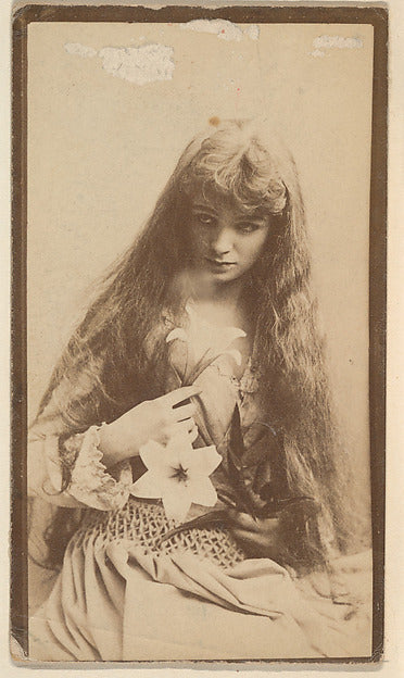 :[Actress with long hair holding lilies] from the Actors and-16x12"(A3) Poster
