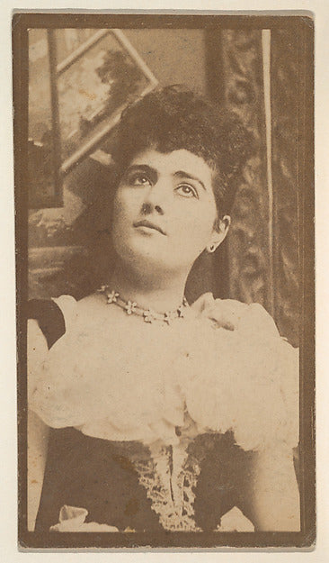 :[Actress with dark hair and star necklace against backgroun-16x12"(A3) Poster